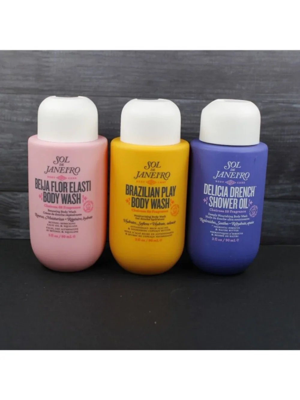Sol De Janeiro Body Wash Trio Set: Original, Bejia Flor, & Delicia Drench Gels - Picture 2 of 3
